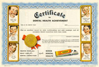 Certificate for Dental Health Achievement